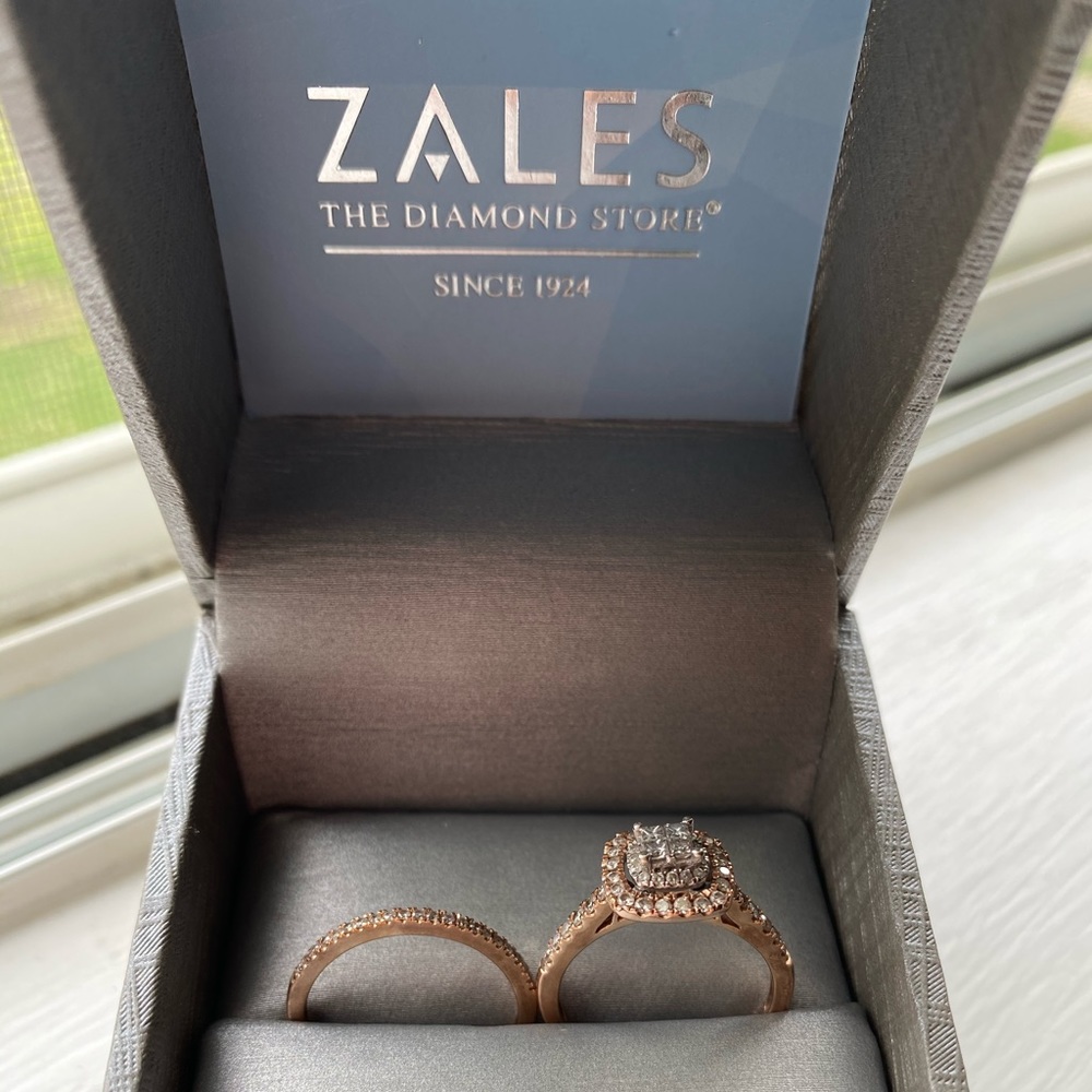 Gold rose engagement ring cleaned at the jewelry